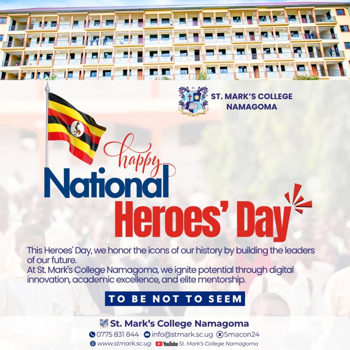 St. Mark's College Namagoma Joins the Nation in Celebrating Heroes Day